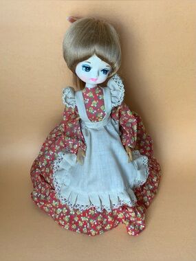 Vintage Musical Big Eyed Bradley Doll - Prairie Style